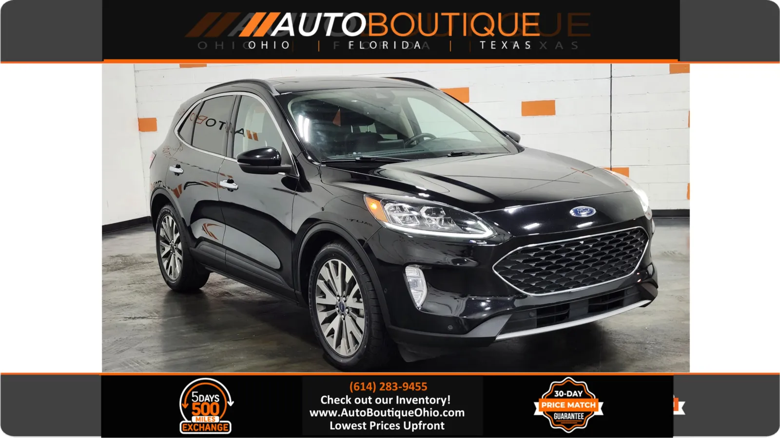 Black 2020 Ford Escape Titanium Hybrid for sale in Columbus, OH
