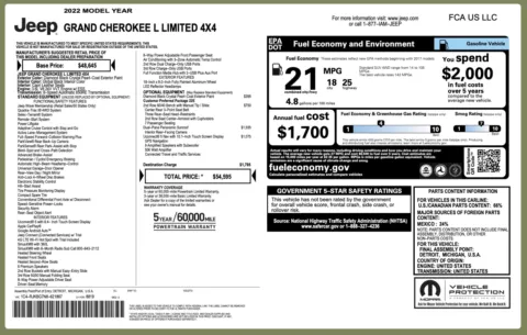 Photos of 2022 Jeep Grand Cherokee L Limited for sale in Columbus, OH at Auto Boutique Ohio