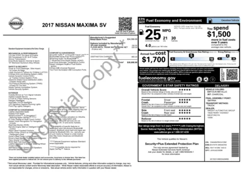 More photos of 2017 Nissan Maxima SV at Auto Boutique Ohio, OH