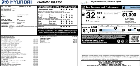 Photos of 2022 Hyundai Kona SEL for sale in Columbus, OH at Auto Boutique Ohio