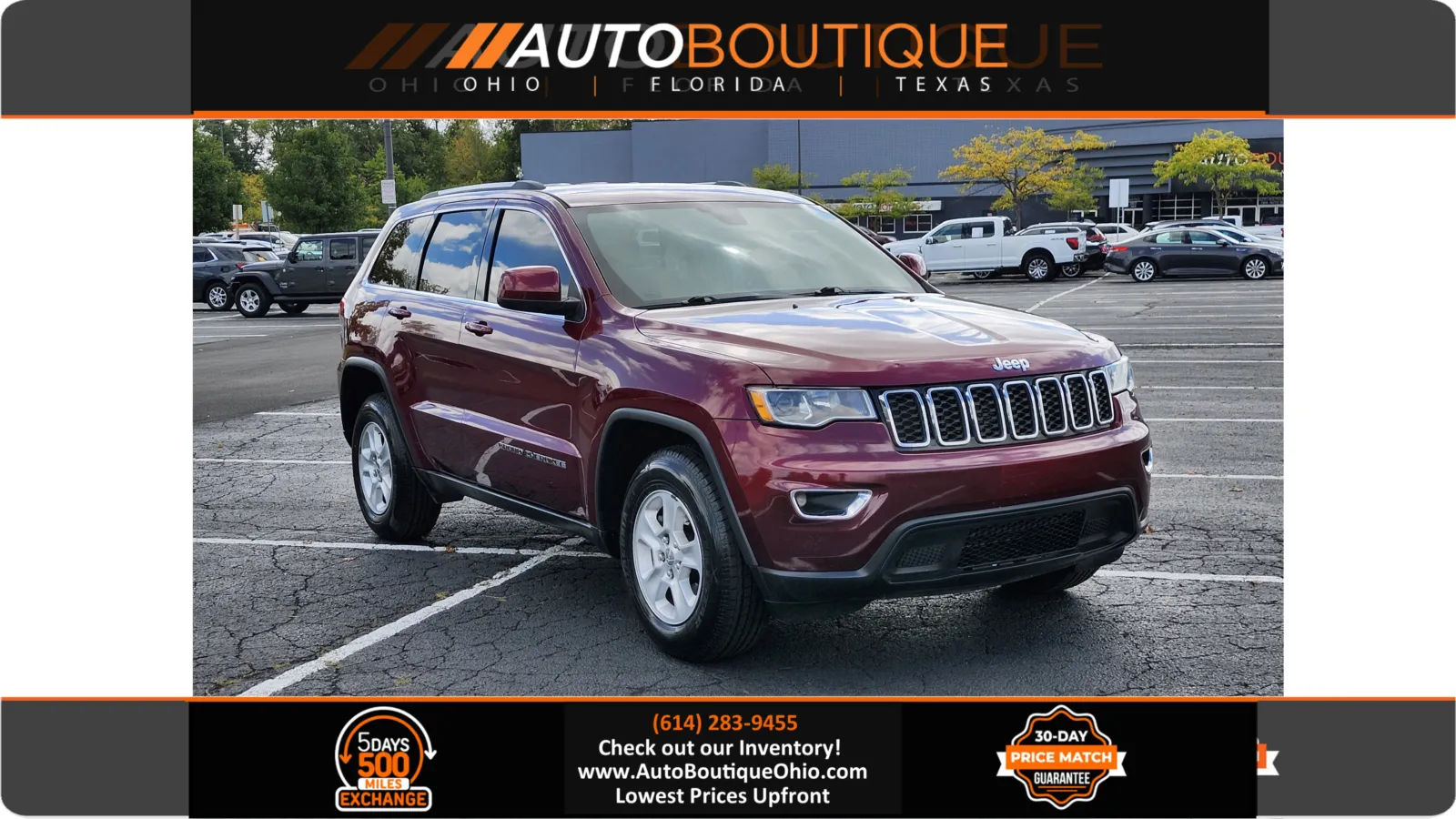 Red 2017 Jeep Grand Cherokee Laredo for sale in Columbus, OH
