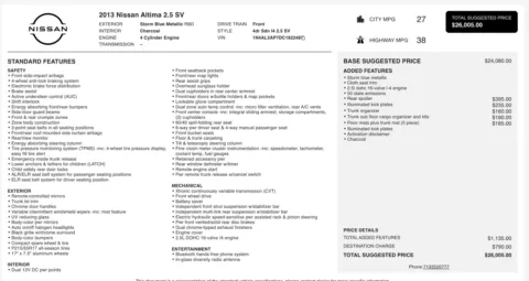 More photos of 2013 Nissan Altima 2.5 SV at Auto Boutique Ohio, OH