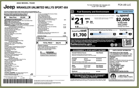 Photos of 2022 Jeep Wrangler Unlimited Willys Sport for sale in Columbus, OH at Auto Boutique Ohio