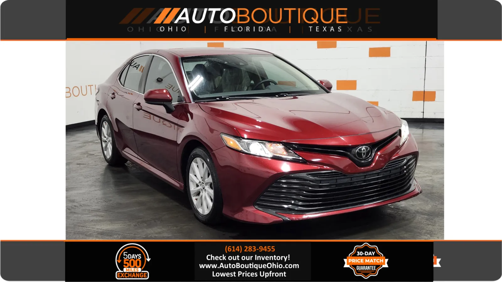 Red 2019 Toyota Camry LE for sale in Columbus, OH