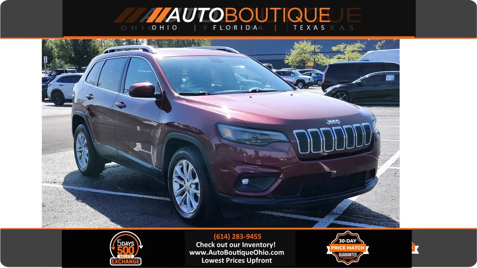 Red 2019 Jeep Cherokee Latitude for sale in Columbus, OH