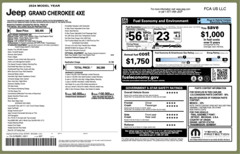 Photos of 2024 Jeep Grand Cherokee 4xe for sale in Columbus, OH at Auto Boutique Ohio