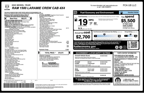 Photos of 2023 Ram 1500 Laramie for sale in Columbus, OH at Auto Boutique Ohio