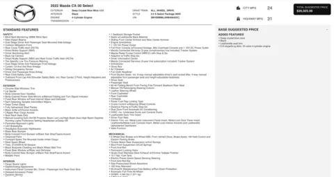 Photos of 2022 Mazda CX-30 2.5 S Select Package for sale in Columbus, OH at Auto Boutique Ohio