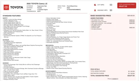 Photos of 2025 Toyota Camry LE for sale in Columbus, OH at Auto Boutique Ohio