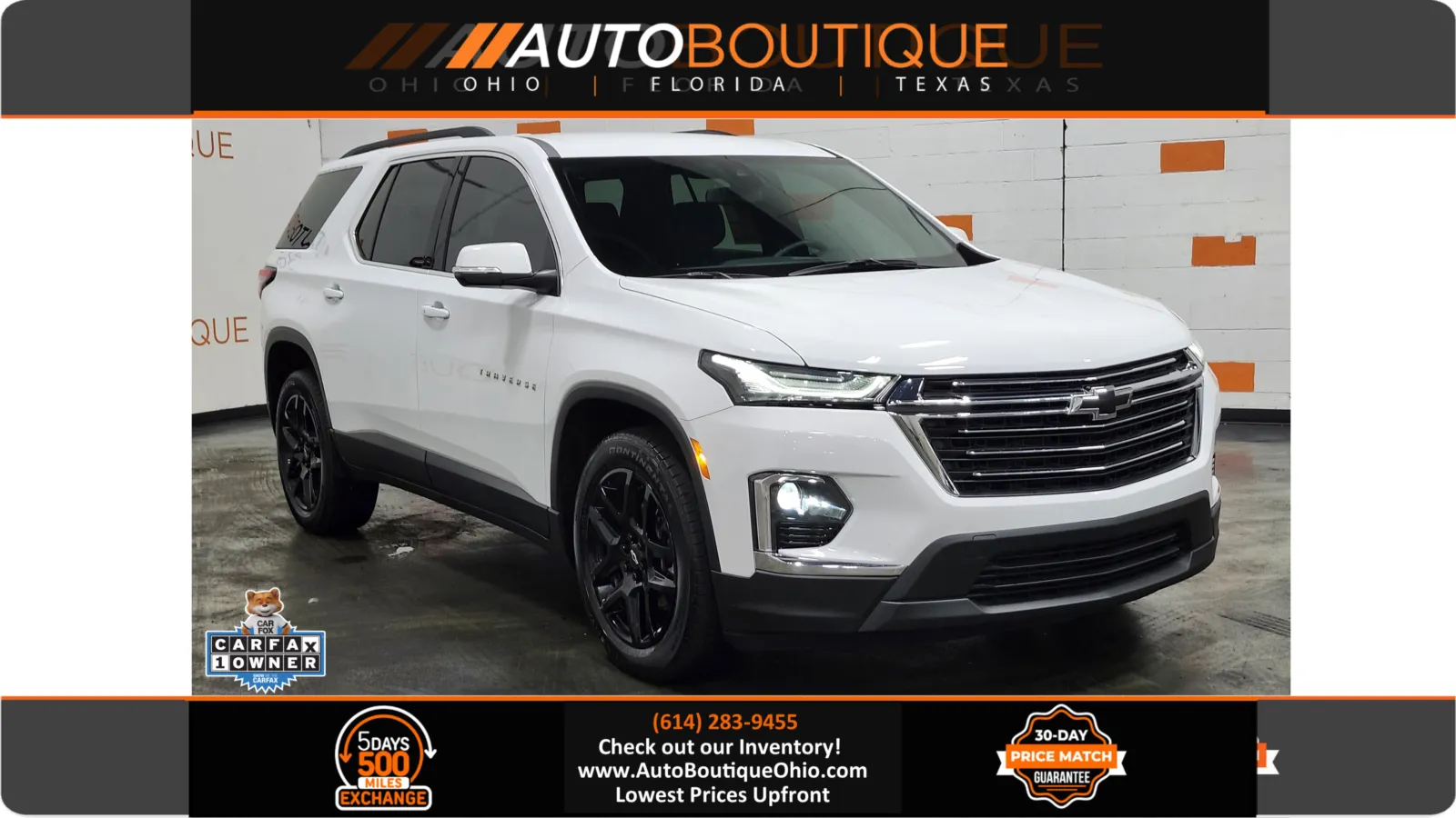 White 2023 Chevrolet Traverse LT Leather for sale in Columbus, OH