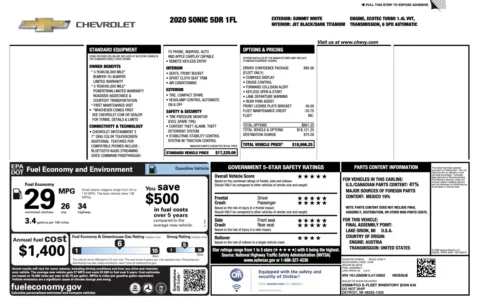 Photos of 2020 Chevrolet Sonic LT for sale in Columbus, OH at Auto Boutique Ohio
