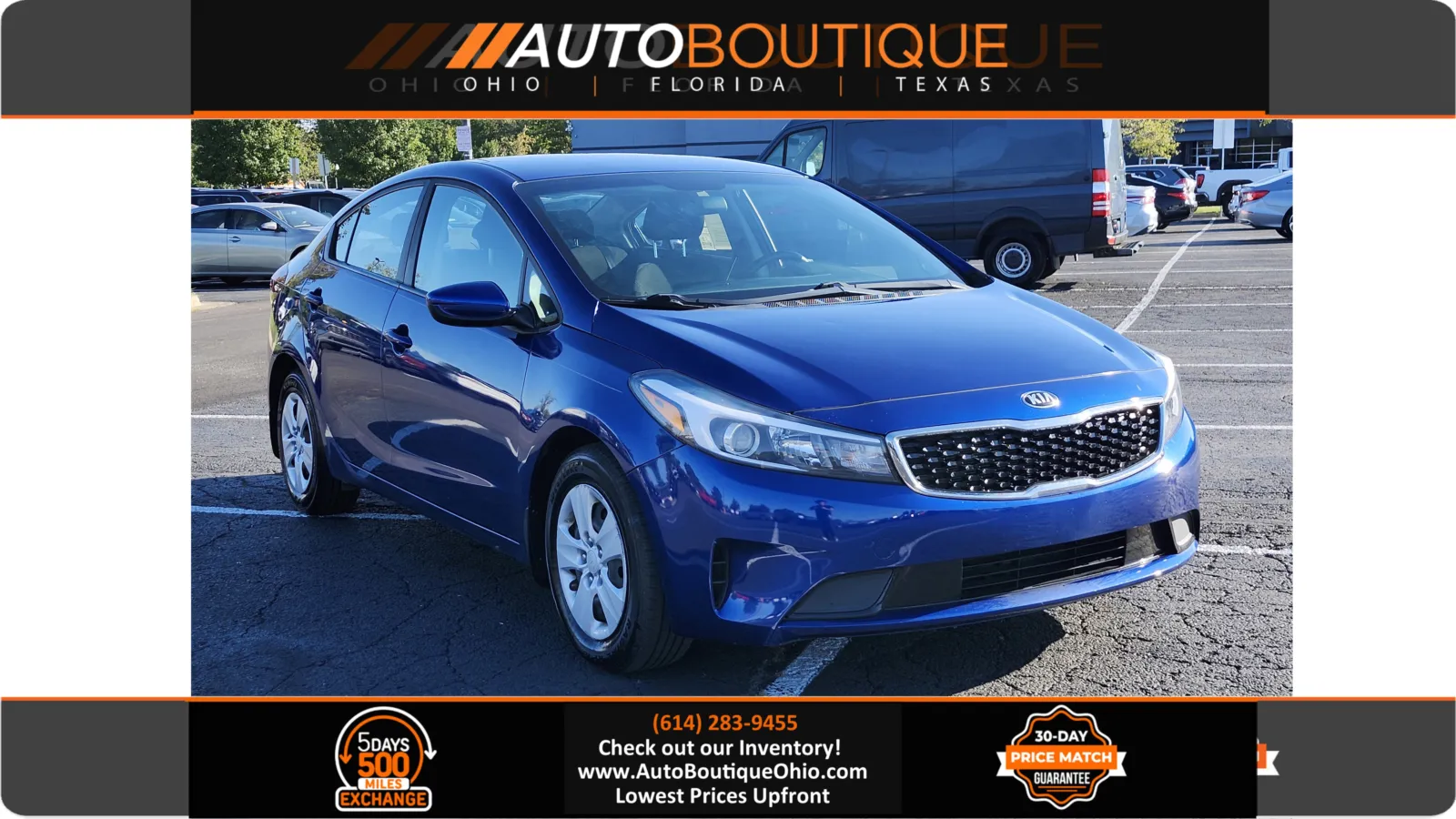 Blue 2017 Kia Forte LX for sale in Columbus, OH