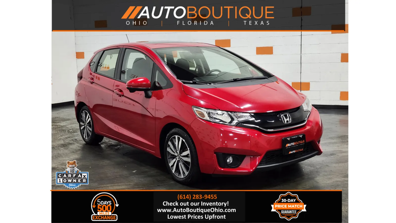 Red 2016 Honda Fit EX for sale in Columbus, OH