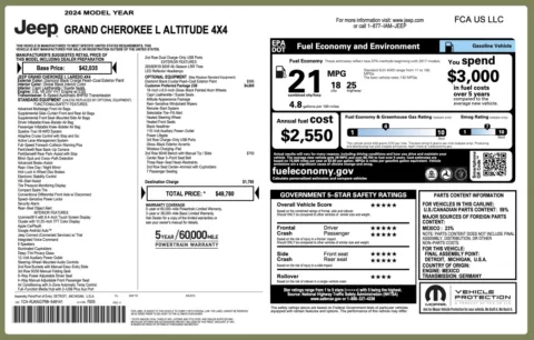 Photos of 2024 Jeep Grand Cherokee L Altitude for sale in Columbus, OH at Auto Boutique Ohio
