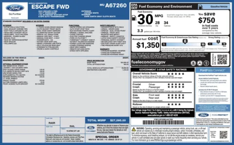 Photos of 2021 Ford Escape S for sale in Columbus, OH at Auto Boutique Ohio