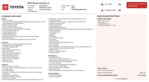 More photos of 2019 Toyota Corolla LE at Auto Boutique Ohio, OH