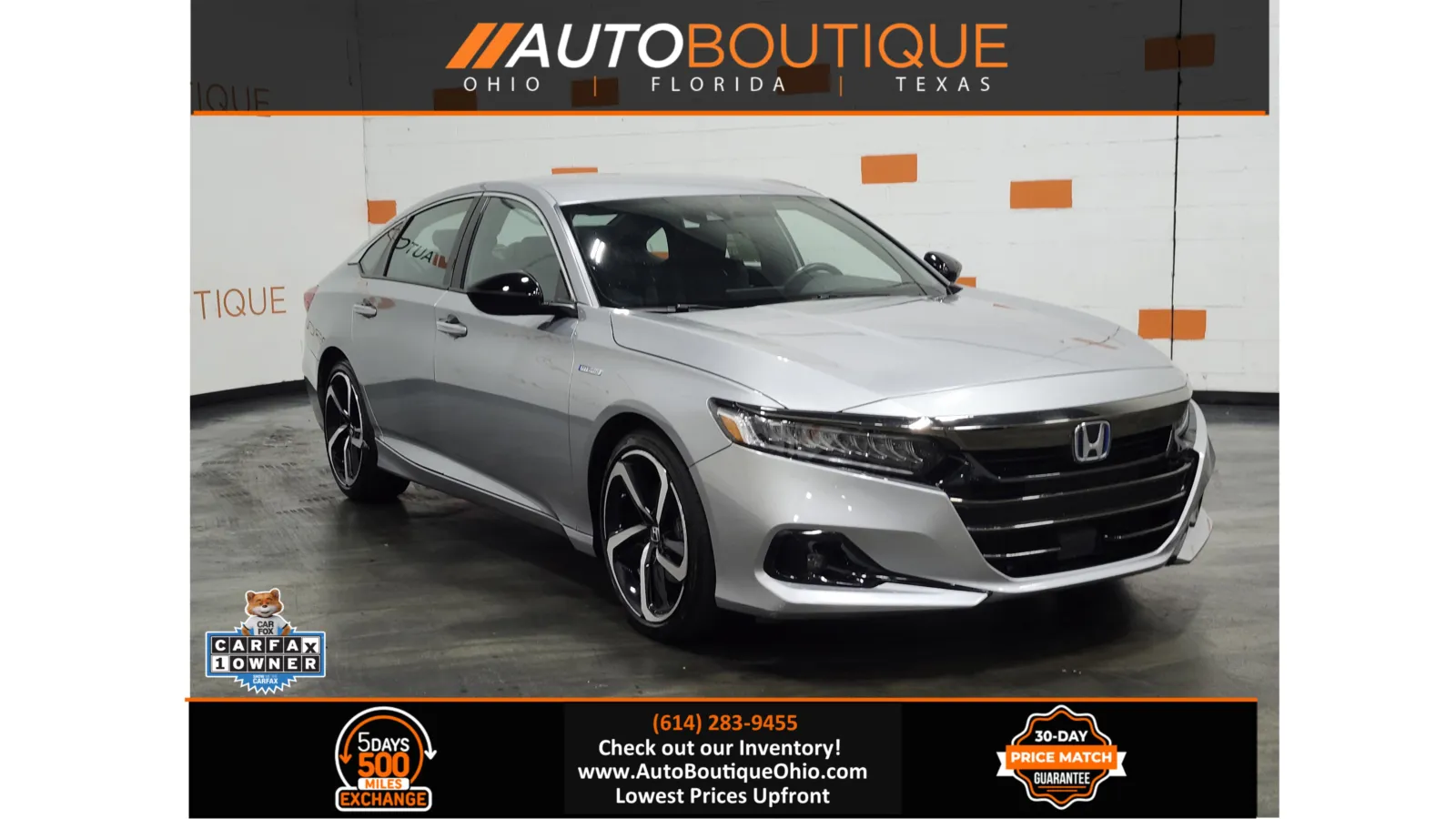 Silver 2022 Honda Accord Hybrid Sport for sale in Columbus, OH