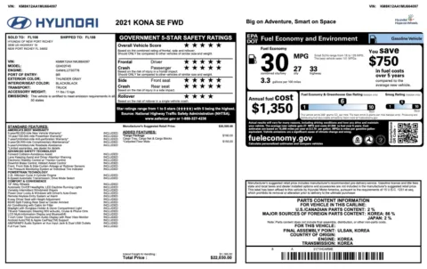 Photos of 2021 Hyundai Kona SE for sale in Columbus, OH at Auto Boutique Ohio