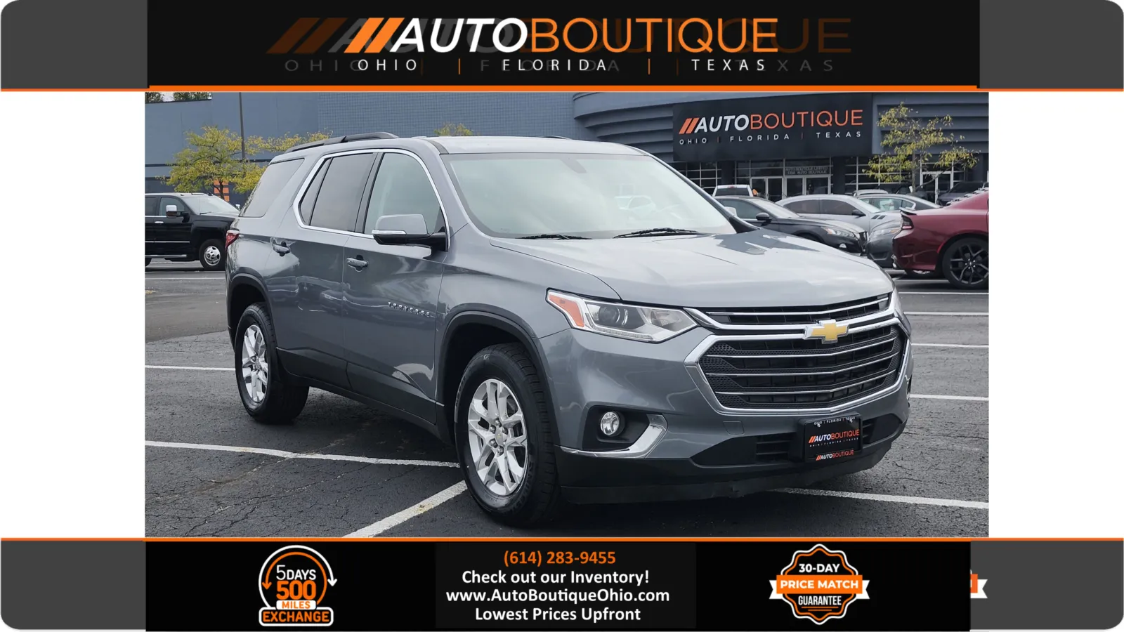 Gray 2019 Chevrolet Traverse LT Cloth for sale in Columbus, OH