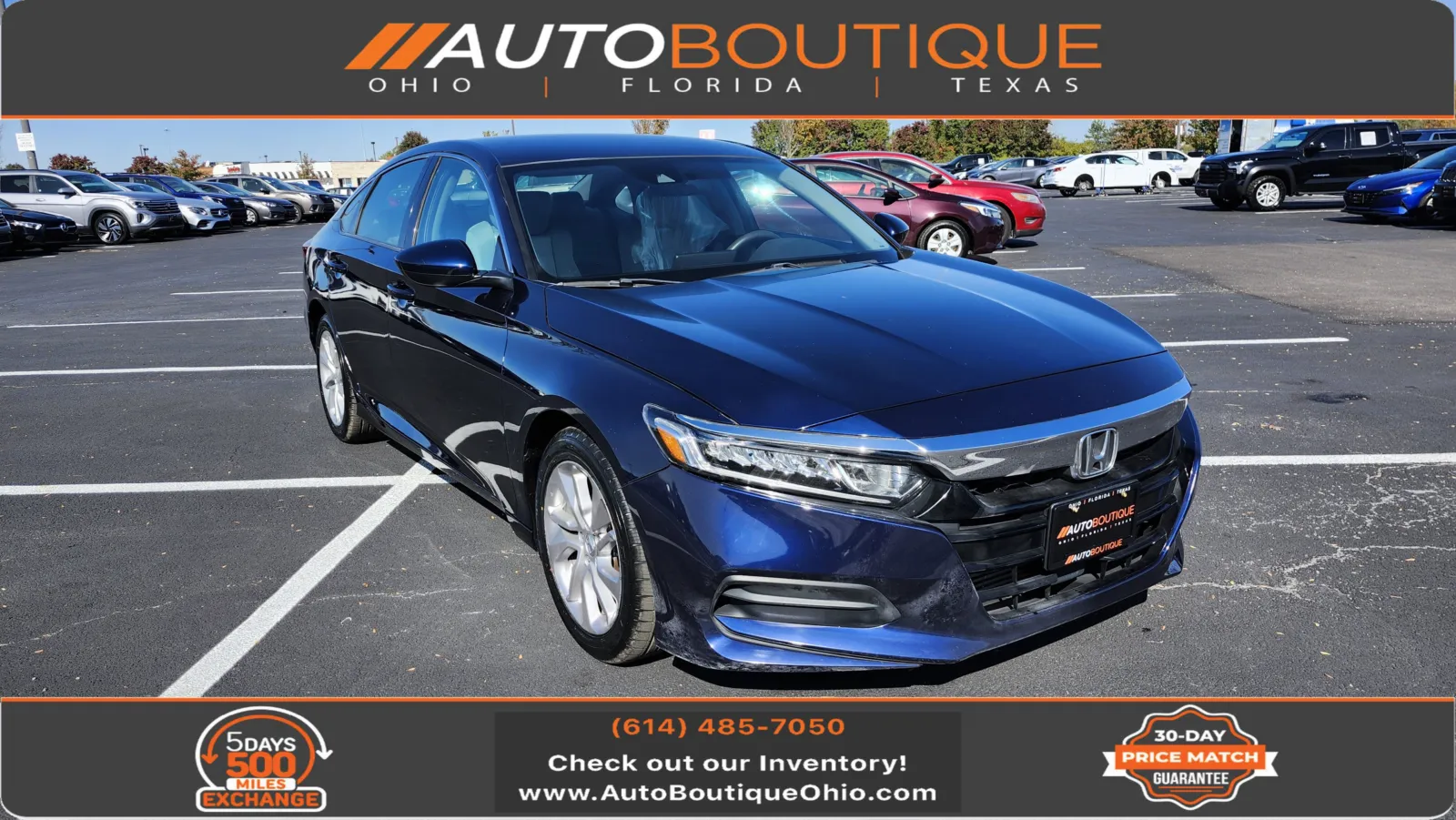 Blue 2019 Honda Accord Sedan LX 1.5T for sale in Columbus, OH