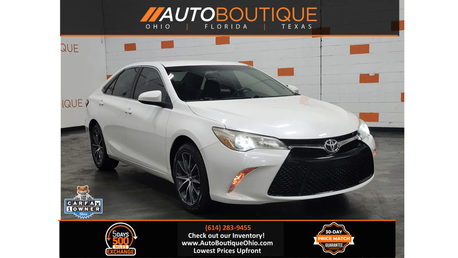 White 2017 Toyota Camry SE for sale in Columbus, OH