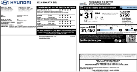 Photos of 2023 Hyundai Sonata SEL for sale in Columbus, OH at Auto Boutique Ohio