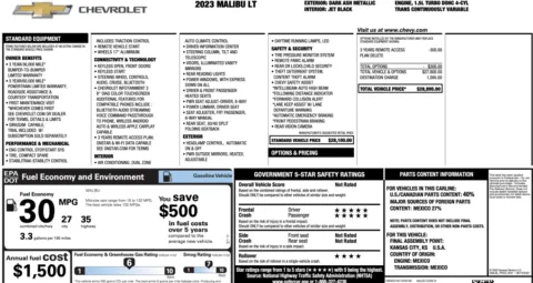 Photos of 2023 Chevrolet Malibu LT for sale in Columbus, OH at Auto Boutique Ohio