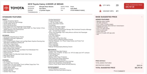 More photos of 2019 Toyota Camry L at Auto Boutique Ohio, OH