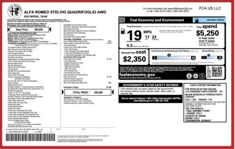 Photos of 2022 Alfa Romeo Stelvio Quadrifoglio for sale in Columbus, OH at Auto Boutique Ohio