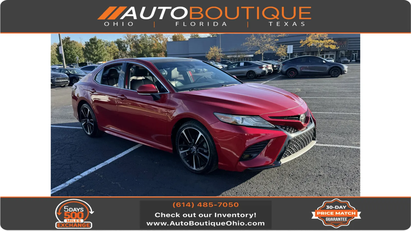 Red 2019 Toyota Camry XSE V6 for sale in Columbus, OH