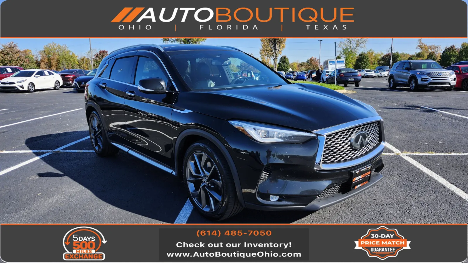 Black 2019 INFINITI QX50 ESSENTIAL for sale in Columbus, OH