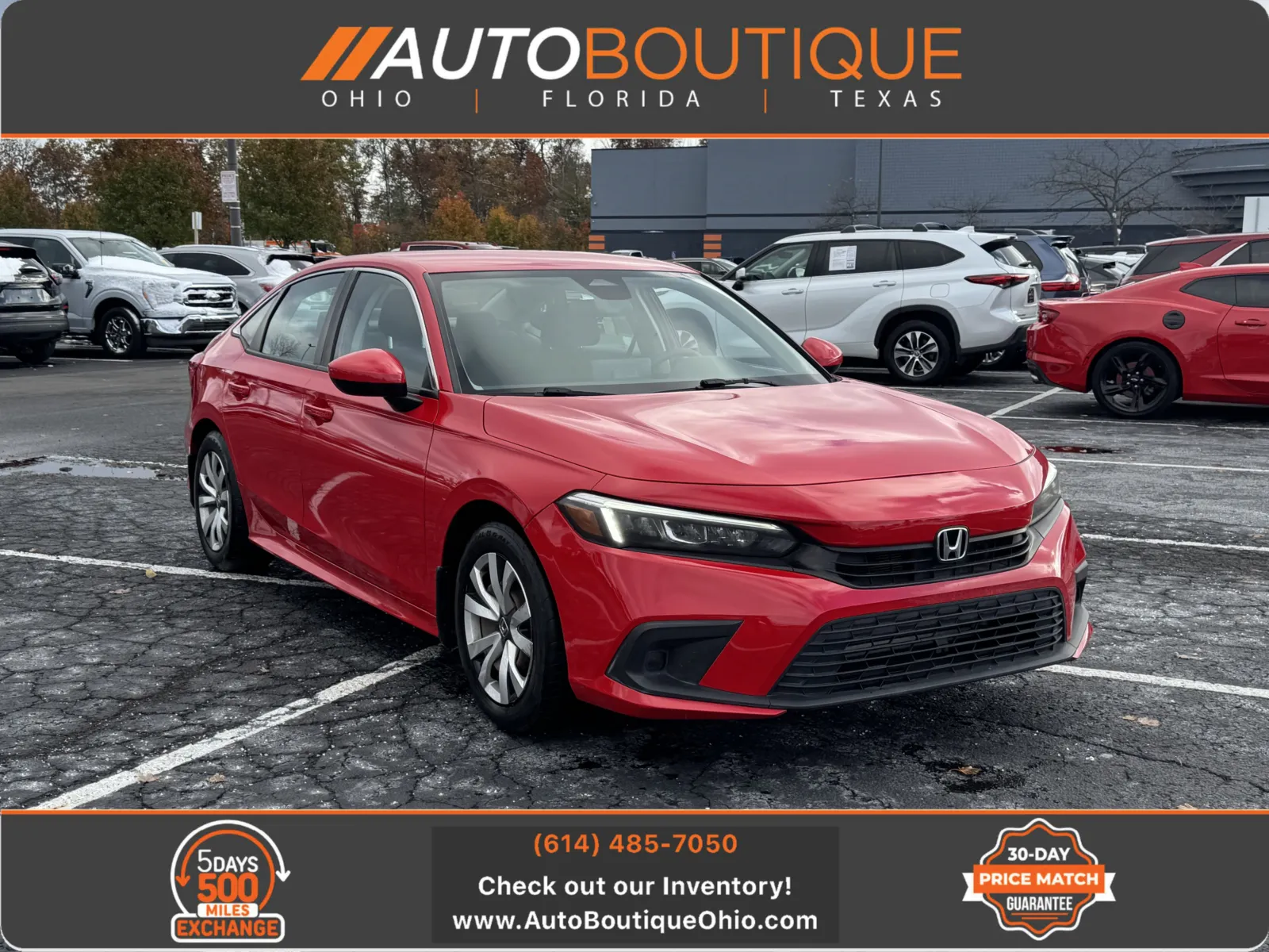 Red 2022 Honda Civic Sedan LX for sale in Columbus, OH