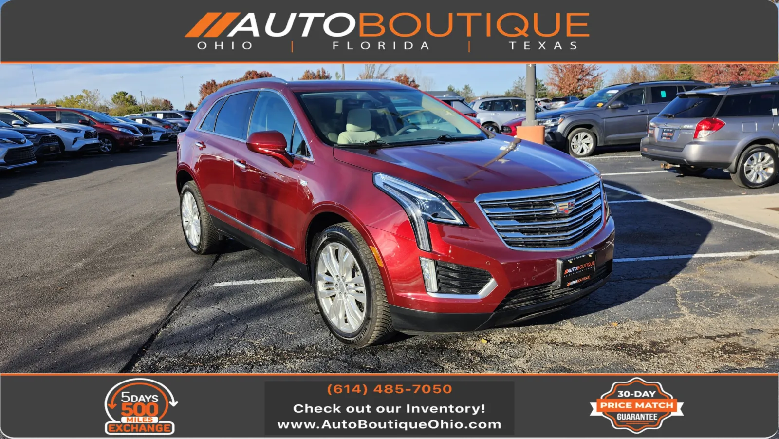 Red 2017 Cadillac XT5 Premium Luxury AWD for sale in Columbus, OH