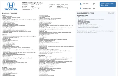 More photos of 2019 Honda Insight Touring at Auto Boutique Ohio, OH