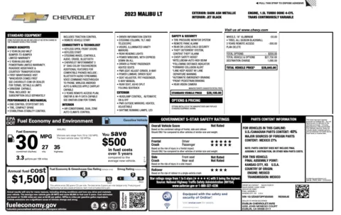 Photos of 2023 Chevrolet Malibu LT for sale in Columbus, OH at Auto Boutique Ohio