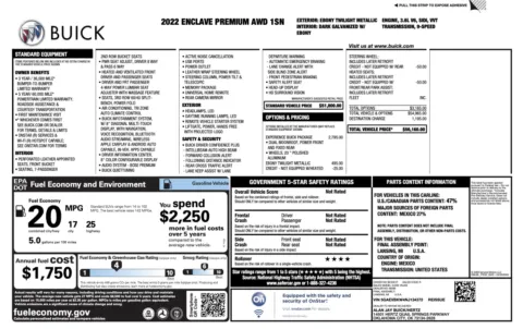 Photos of 2022 Buick Enclave Premium for sale in Columbus, OH at Auto Boutique Ohio