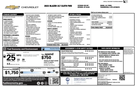 Photos of 2023 Chevrolet Blazer LT for sale in Columbus, OH at Auto Boutique Ohio