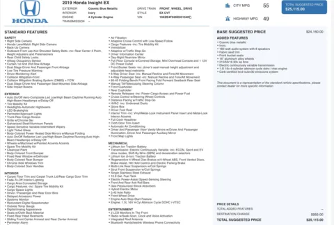 More photos of 2019 Honda Insight EX at Auto Boutique Ohio, OH