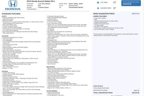 More photos of 2016 Honda Accord Sedan EX-L at Auto Boutique Ohio, OH