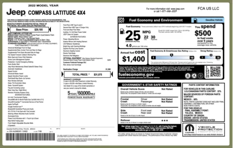 Photos of 2022 Jeep Compass Latitude for sale in Columbus, OH at Auto Boutique Ohio