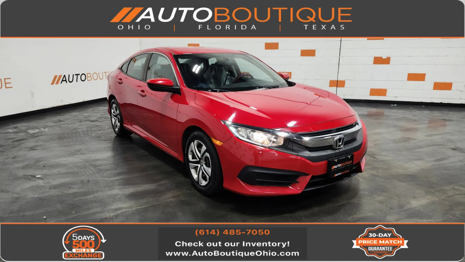 Red 2017 Honda Civic Sedan LX for sale in Columbus, OH
