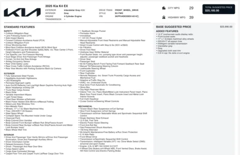 Photos of 2025 Kia K4 EX for sale in Columbus, OH at Auto Boutique Ohio