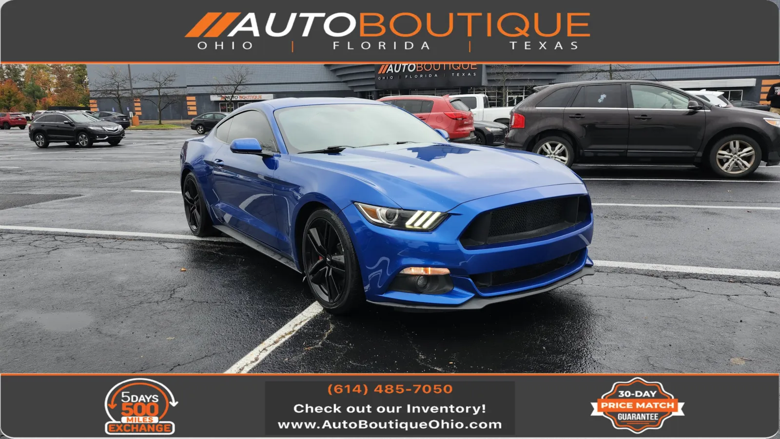 Blue 2017 Ford Mustang EcoBoost for sale in Columbus, OH