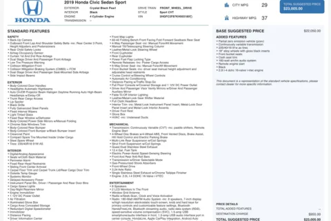 More photos of 2019 Honda Civic Sedan Sport at Auto Boutique Ohio, OH