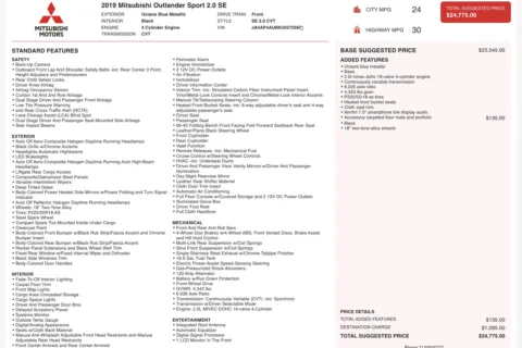 Photos of 2019 Mitsubishi Outlander Sport SE 2.0 for sale in Columbus, OH at Auto Boutique Ohio