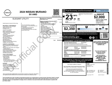 Photos of 2024 Nissan Murano SV for sale in Columbus, OH at Auto Boutique Ohio