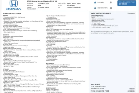 More photos of 2017 Honda Accord Sedan EX-L V6 at Auto Boutique Ohio, OH