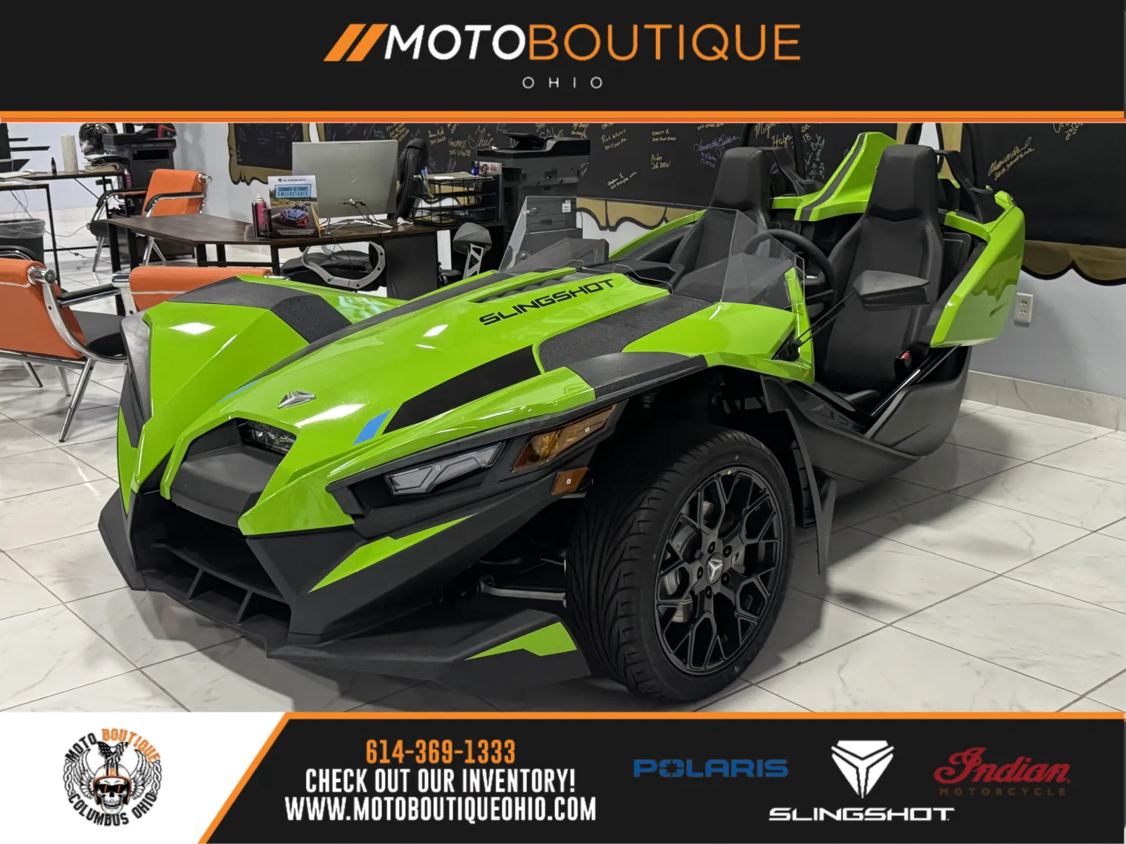 Green 2025 POLARIS SLINGSHOT SL MANUAL for sale in Columbus, OH
