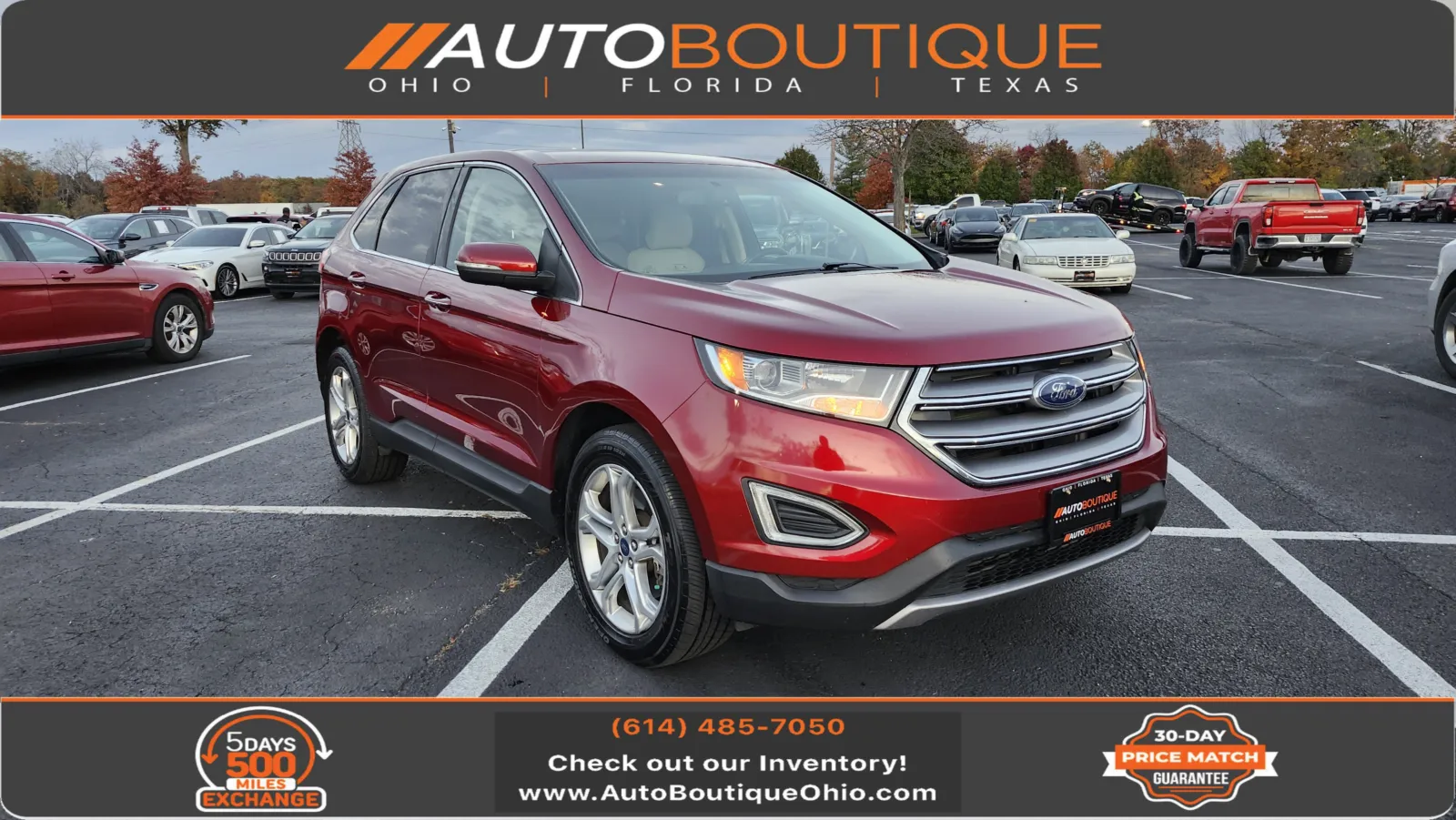 Red 2018 Ford Edge Titanium for sale in Columbus, OH