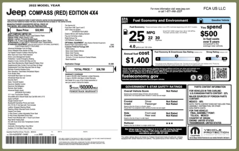 Photos of 2022 Jeep Compass (RED) Edition for sale in Columbus, OH at Auto Boutique Ohio